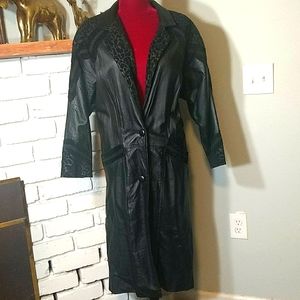 Atlantic Beach Leather Coat Works Dress Rare